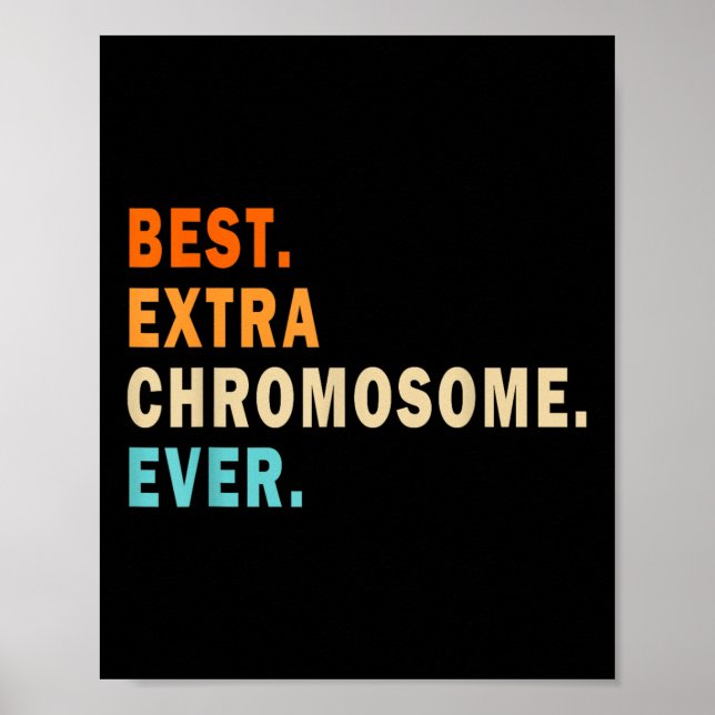 Poster Melhor Cromossoma Extra Nunca - Awarene Síndrome d (Frente)