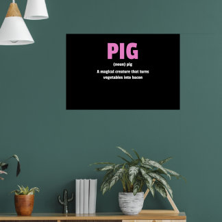 Poster Melhor Definição de Bacon de Suíno Hilário