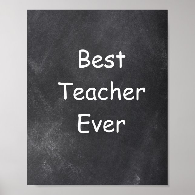 Poster Melhor Desdecoração de Classe de Chalkboard do Pro (Frente)