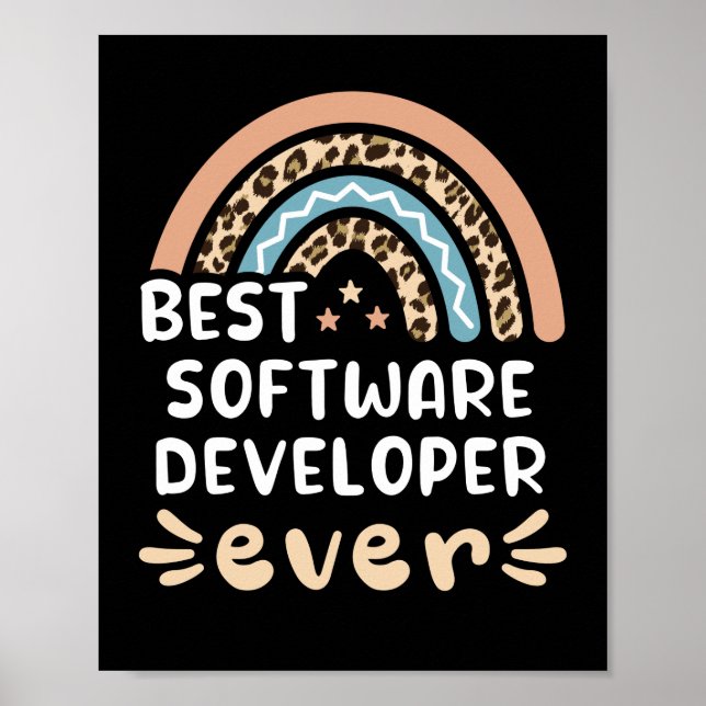 Poster Melhor Desenvolvedor de Software alguma vez Presen (Frente)