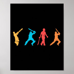 Poster Melhor Design de Críquete para Homens Mulheres Esp