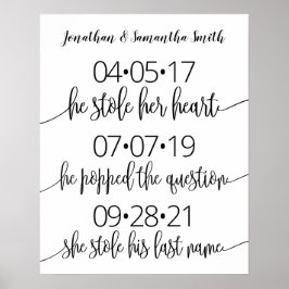 Poster Melhor dia data de casamento sim dia simples