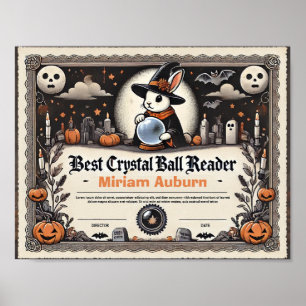 Poster Melhor Diploma do Leitor de Bola Cristal - Rabbit 