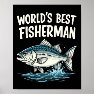 Poster Melhor Entusiasta de Pesca Pescador do Mundo