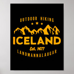 Poster Melhor Frio Islândia Islândia Caminhada Landmannal