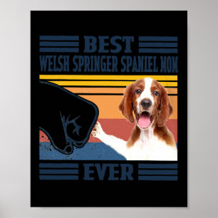 Poster Melhor Galês Springer Espaniel Mamãe Sempre Engraç
