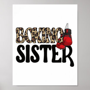 Poster Melhor Irmã de Boxe Orgulhosa Irmã de Boxe