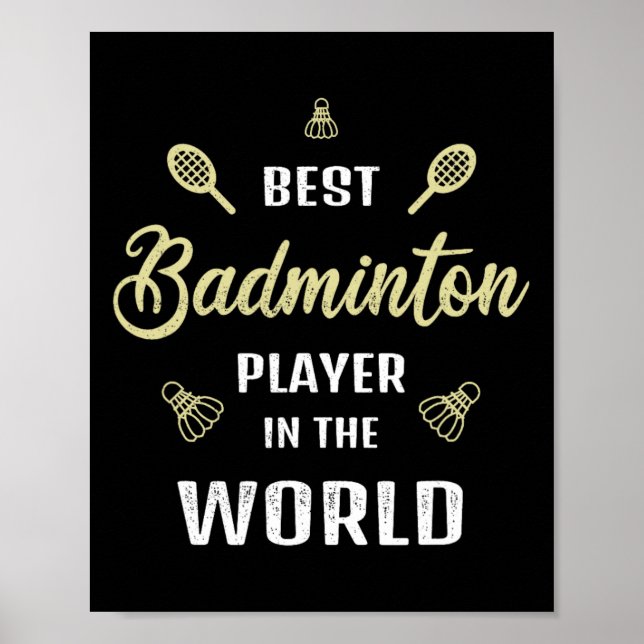 Poster Melhor Jogador De Badminton No Mundo Engraçado Bad (Frente)