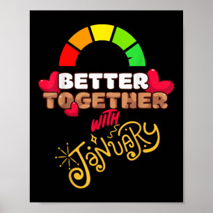 Poster Melhor Junto Com Janeiro Engraçado Novo