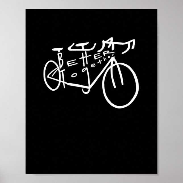 Poster Melhor Juntos Minimalista Branco Estético (Frente)