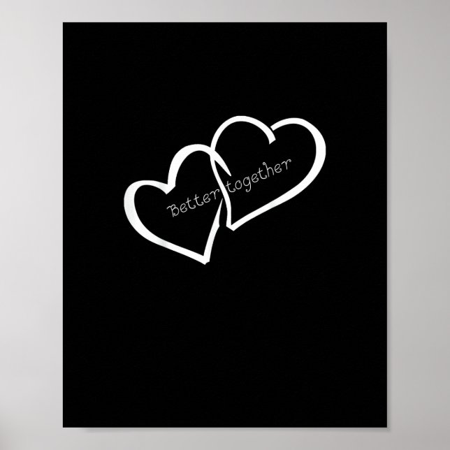 Poster Melhor Juntos Relacionamento à Distância Moderno  (Frente)
