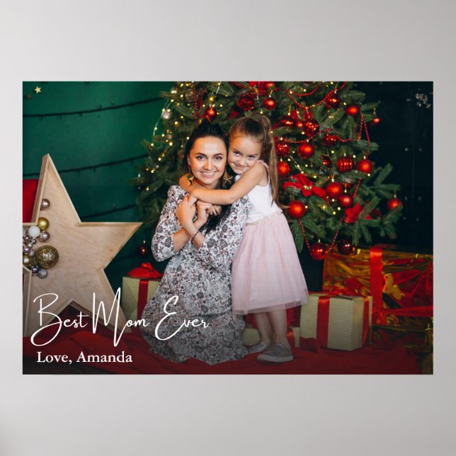 Poster Melhor Mãe Foto Personalizada Nunca Simples (Frente)