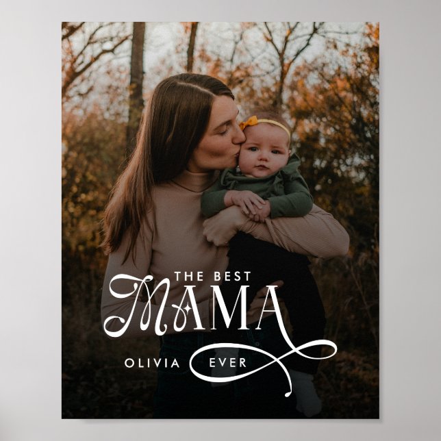 Poster Melhor Mamãe de Todos os Tempos Foto Presentes Dia (Frente)