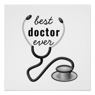 Póster Melhor Médico de Todos os Tempos Agradecimento Obr