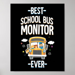 Poster Melhor Monitor de Barramento Escolar Nunca