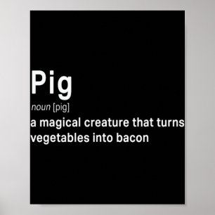 Poster Melhor oferta divertida de definição de bacon e po