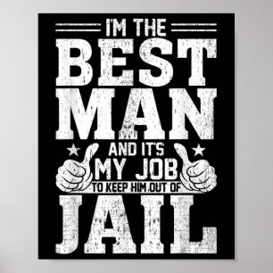 Poster Melhor Padrinho de casamento De Casamento Homem So