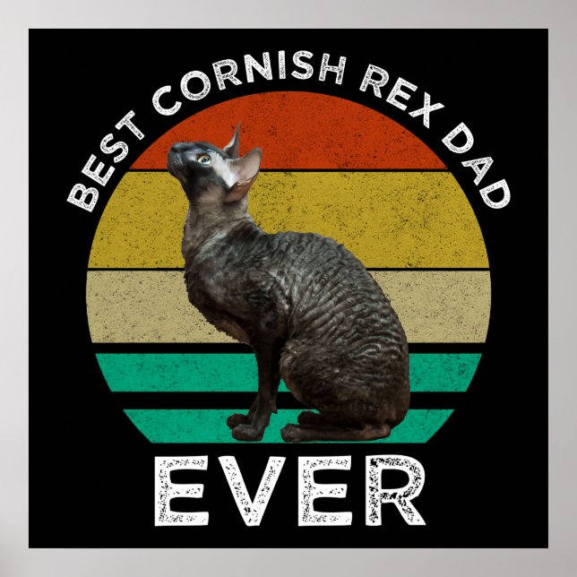 Poster Melhor Pai Cornish Rex de Todos (Frente)