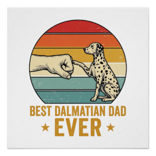 Póster Melhor Pai Dalmata de Todos os Tempos Camisa Vinta