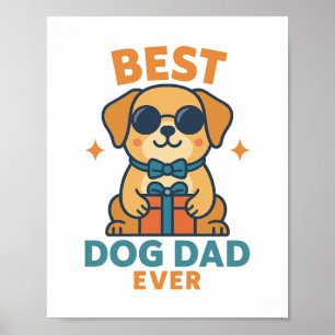 Poster Melhor Pai de Cachorro de Sempre – Camisa de Cacho