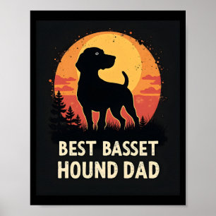 Poster Melhor Pai de Cachorro Pai - Camiseta Vintage Bass
