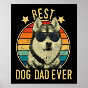 Poster Melhor pai de cão   Presente para o pai siberiano