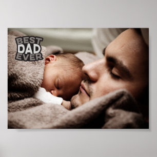 Poster Melhor Pai de Fotografia Personalizada