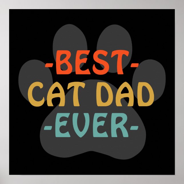 Poster Melhor Pai de Gato de Todos (Frente)