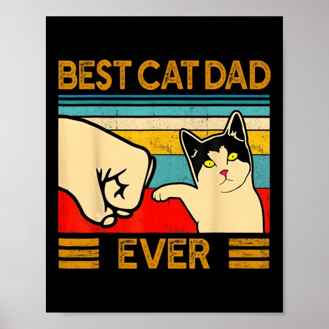 Poster Melhor Pai de Gato de Todos Dia dos Pais Presente  (Frente)