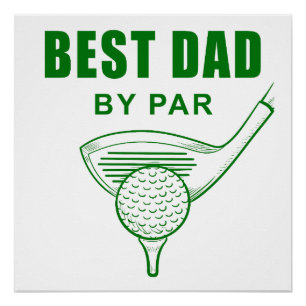 Póster Melhor Pai De Par - Engraçados Pais De Golfe Sarcá