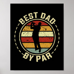 Poster Melhor Pai Do Golf De Dia de os pais Par Engraçado