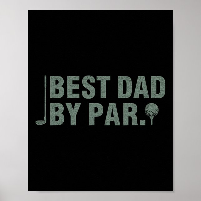Poster Melhor Pai Do Presente De Aniversário De Golfe Do  (Frente)
