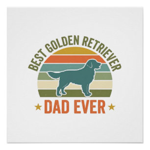 Póster Melhor Pai do Retriever Dourado de Sempre Camisa V