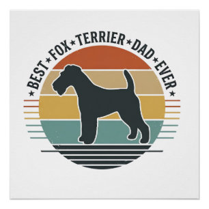 Póster Melhor Pai Fox Terrier de Todos os Tempos Camiseta