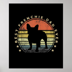 Poster melhor pai frenchido de sempre   presente de buldo