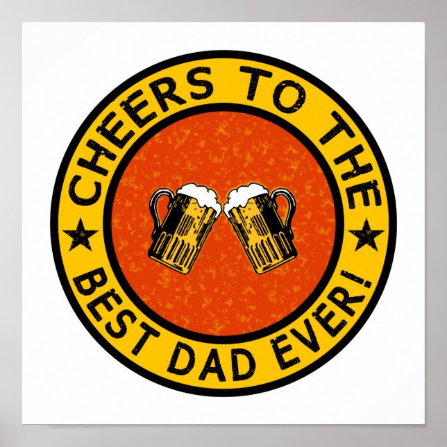 Poster MELHOR PAI NUNCA personalizado (Frente)