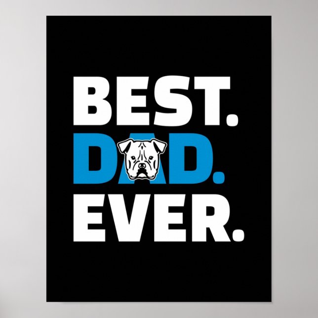 Poster Melhor Pai Nunca | Presente para o cão (Frente)