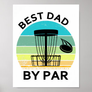 Poster Melhor Pai Pelo Par Dia dos Pais Disc Golf Avô Div