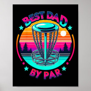 Poster Melhor Pai Por Par Vintage Disc Golf Pai Para Home