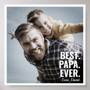 Poster Melhor. Papá. Nunca. Foto do dia de os pais