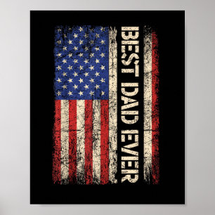 Poster Melhor Papai de Todos Presentes da Bandeira Americ