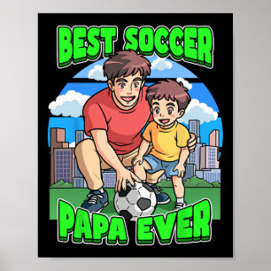 Poster Melhor Papai do Futebol de Todos os Tempos Celebre