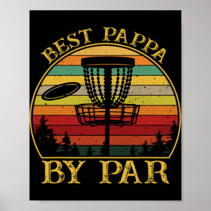 Poster Melhor Papai Pelo Par Divertido Disc Golfing Pai 