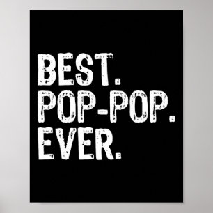 Poster Melhor Pop-Pop de Todos os Tempos Diversão Familia