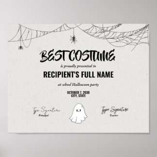 Poster Melhor prêmio de Certificado de Figurino de Hallow