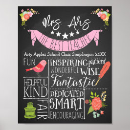 Póster Melhor presente de reconhecimento de professores p