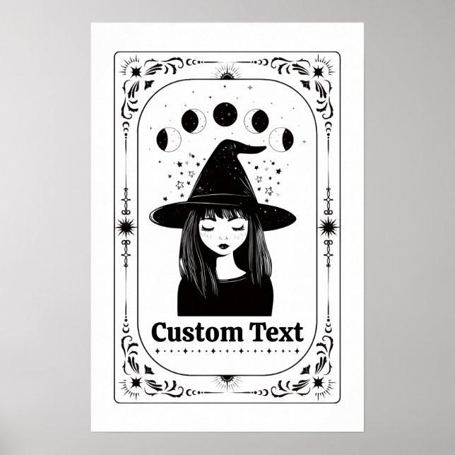 Poster Melhor Presente Zodíaco Cartas de Tarot Personaliz (Frente)