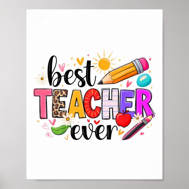 Poster Melhor Professor de Todos os Tempos de Volta às Au (Frente)