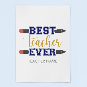 Póster Melhor Professor de Todos Personalizado - Presente