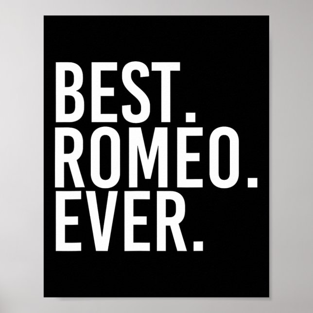 Poster Melhor. Romeu. Nunca. Gi De Piada De Nome Personal (Frente)